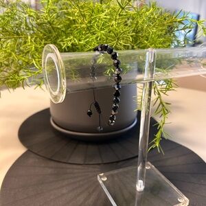 Black Crystal Beaded Bracelet